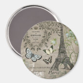 Franse tuin Eiffeltoren magneet (Voorkant / Achterkant)