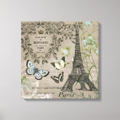 Franse tuin Eiffeltoren stretchedcanvas Canvas Afdruk (Voorkant)
