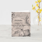  Franse tuin notecard Kaart (Gele Bloem)