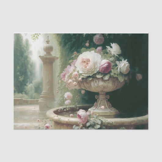 Franse tuin Urn Tissuepapier (Voorkant)