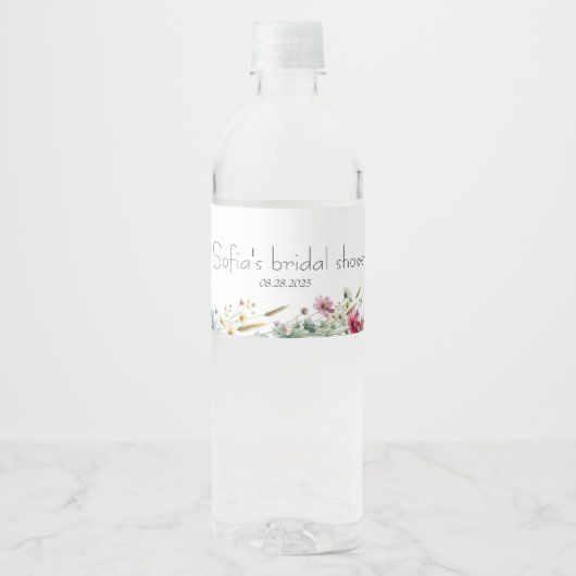 Franse tuine bruiloftsborrel  waterfles etiket (Voorkant)