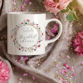 Franse tuinfeest bloemrijke elegante typografie espresso kop