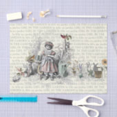 Franse tuinmeisjes kunnen ontspringen tissuepapier (Craft)