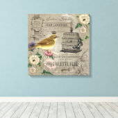  Franse tuinvogel uitgerekt canvas (Insitu (Houten vloer))