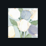 Franse tulpen canvas afdruk<br><div class="desc">Franse Tulpen II van Jade Reynolds. Kenmerkt tulpen in diverse kleuren tegen een zachte achtergrond.</div>