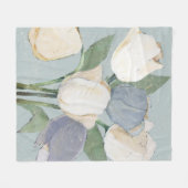 Franse tulpen fleece deken (Voorkant (Horizontaal))