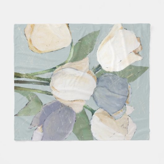 Franse tulpen fleece deken (Voorkant (Horizontaal))