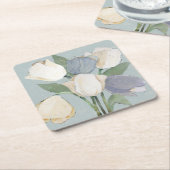 Franse tulpen kartonnen onderzetters (Schuin)