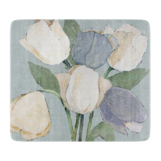 Franse tulpen snijplank (Voorkant)