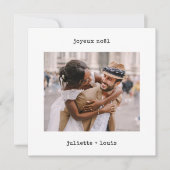 Franse typemachine | Joyeux Noël Kerstfoto Feestdagenkaart (Voorkant)