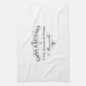  franse typografie cafés et legumes theedoek (Verticaal)