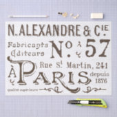  Franse Typografie Decoupage Tekst Craft Tissuepapier