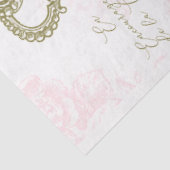 Franse typografie met Rozen Crown Gold-ontkoppelin Tissuepapier (Detail)