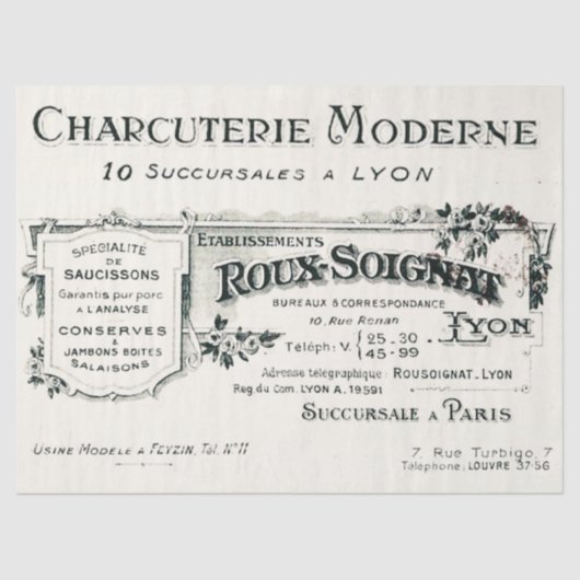  Franse typografie Tissuepapier (Voorkant)