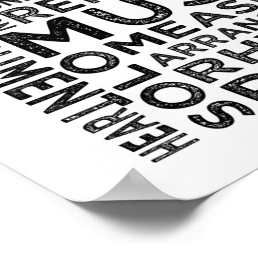 Franse Typografie van Horn Poster (Hoek)