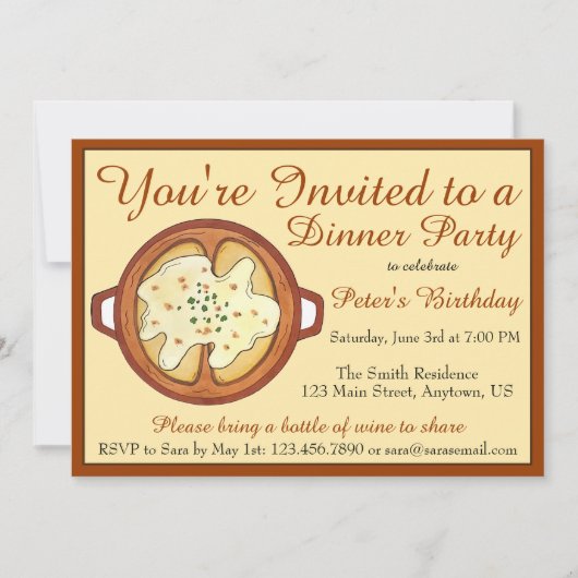 Franse uithonneep voedseldiner-feest Supper Club Kaart (Voorkant)