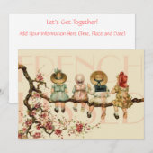 Franse  uitnodiging (Voorkant / Achterkant)