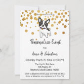 *~* Franse uitnodiging voor Cute Bulldog (Achterkant)