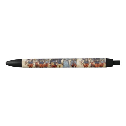 Franse uniformen uit WOI Zwarte Inkt Pen (Voorkant)