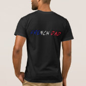 Franse vader Frankrijk Vlag Typografie T-shirt (Achterkant)
