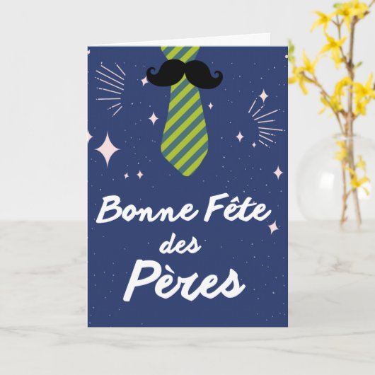 Franse Vaderdag Bonne Fete Des Peres Kaart (Gele Bloem)