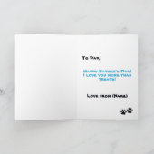 Franse Vaderdag Bruine Bruine Franse Bulldog Kaart (Binnen)