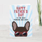 Franse Vaderdag Bruine Franse Bulldog Kaart (Voorkant)