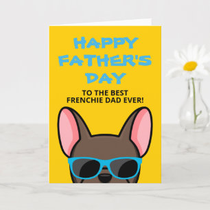 Franse Vaderdag Bruine Franse Bulldog Kaart
