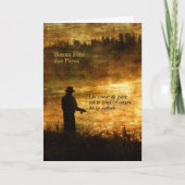 Franse Vaderdag Fisherman Sunrise Pond Kaart (Voorkant)