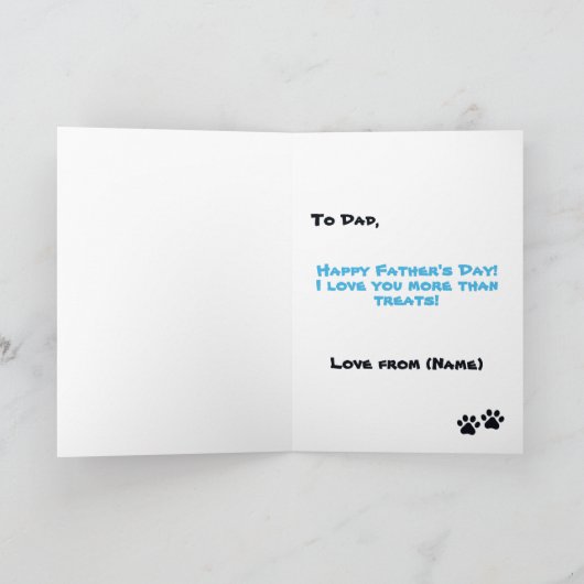 Franse Vaderdag Rode Ree French Bulldog Kaart (Binnen)