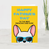Franse Vaderdag Witte Franse Bulldog Kaart (Voorkant)