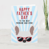 Franse Vaderdag Witte Franse Bulldog Kaart (Voorkant)