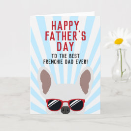 Franse Vaderdag Witte Franse Bulldog Kaart