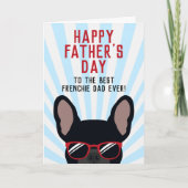 Franse Vaderdag Zwarte Franse Bulldog Kaart (Voorkant)