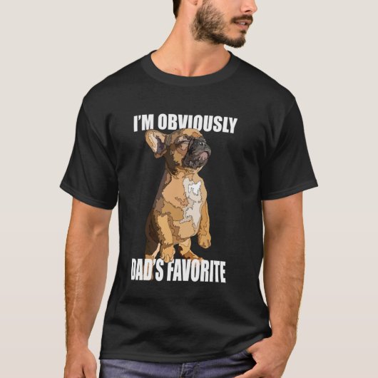 Franse vaders favoriete hond t-shirt (Voorkant)