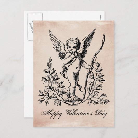  Franse Valentijn cherub briefkaart (Voorkant / Achterkant)