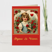 Franse Valentijnsdag Folie Wenskaart (Voorkant)