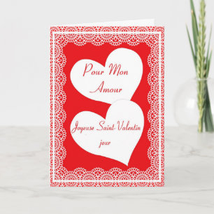 Franse Valentijnsdag Kaart voor mijn liefde