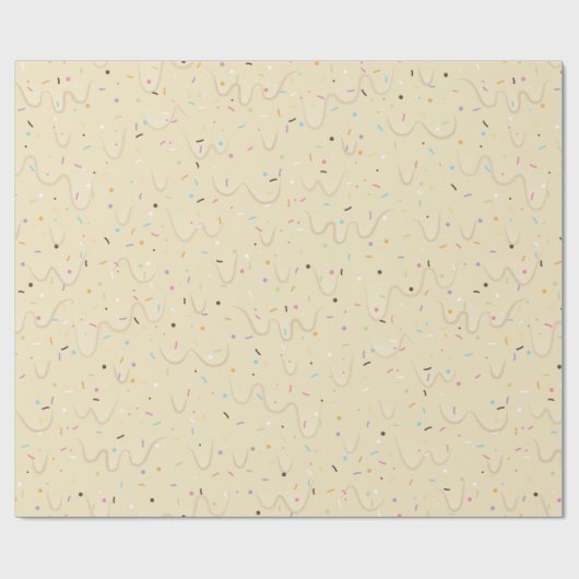 Franse Vanilla Ice Cream Cadeaupapier (Vlak)