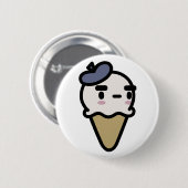 Franse Vanilla Icecream Ronde Button 5,7 Cm (Voorkant /achterkant)