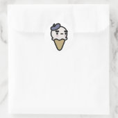 Franse Vanille Icecream Ronde Sticker (Tas)