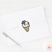 Franse Vanille Icecream Ronde Sticker (Envelop)