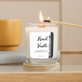Franse Vanille Kaars Wit Product Label