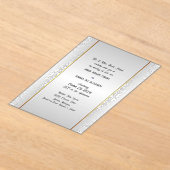 Franse vanille motief acryl bruiloft uitnodiging (Laagn)