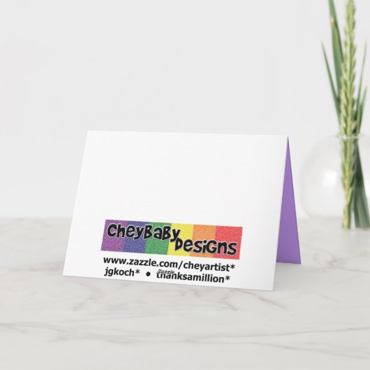 Franse verjaardag kaart (Achterkant)