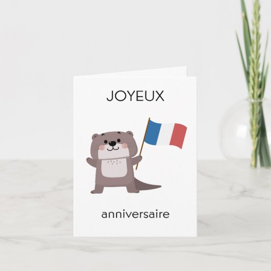 Franse Verjaardag Kaart - Joyeux anniversaire (Voorkant)