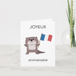 Franse Verjaardag Kaart - Joyeux anniversaire