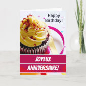 Franse Verjaardag Kaart | Joyeux anniversaire (Voorkant)