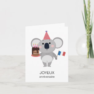 Franse Verjaardag Kaart - Joyeux anniversaire