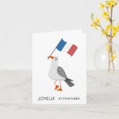 Franse Verjaardag Kaart - Joyeux anniversaire (Gele Bloem)